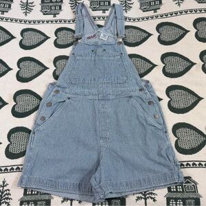 Bill Blass Striped Denim Shortalls